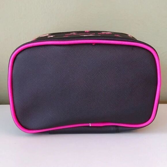 French Bull Black Pink Glam Up Large Cosmetic Travel Case Organizer NWT - Picture 10 of 16